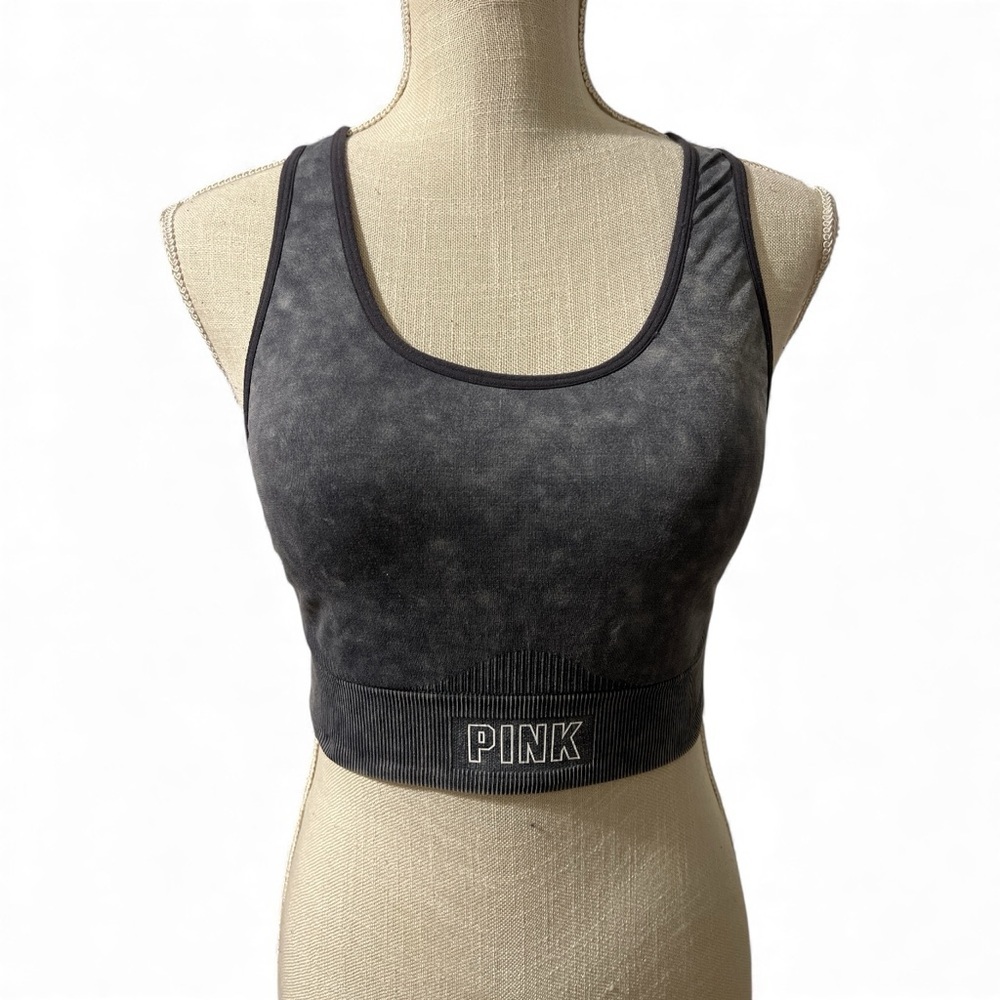 PINK Victoria's Secret Charcoal Sports Bra Sz/M